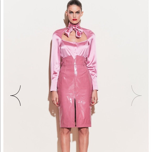 Fleur du Mal pink silk blouse, size 4 - Picture 5 of 11